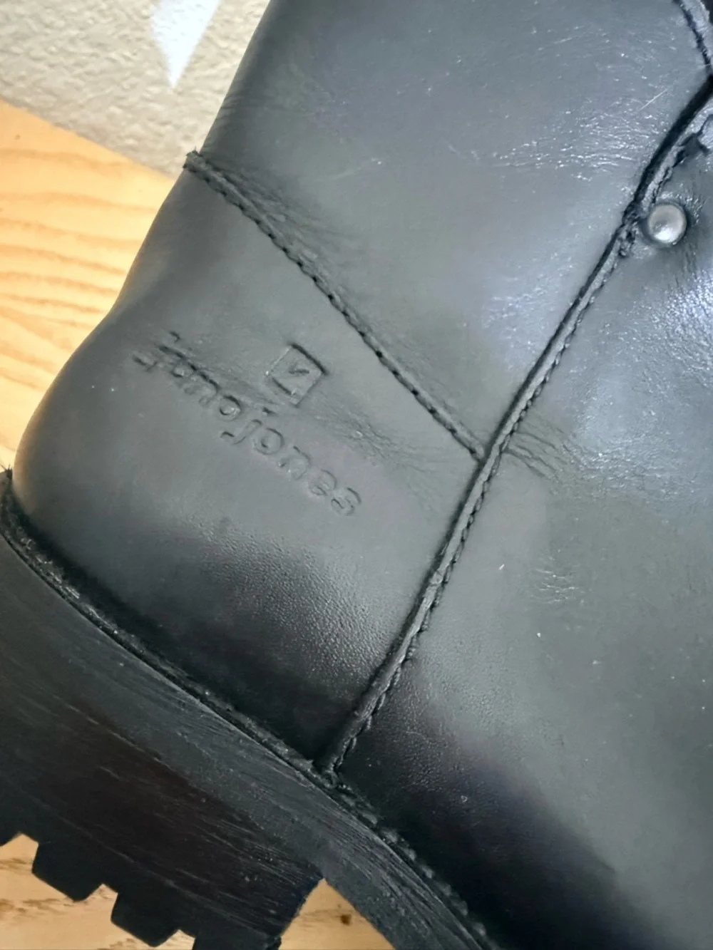 ME Makeover Essentials Black Leather Chukka Zip Boots with Lug Sole steel toe